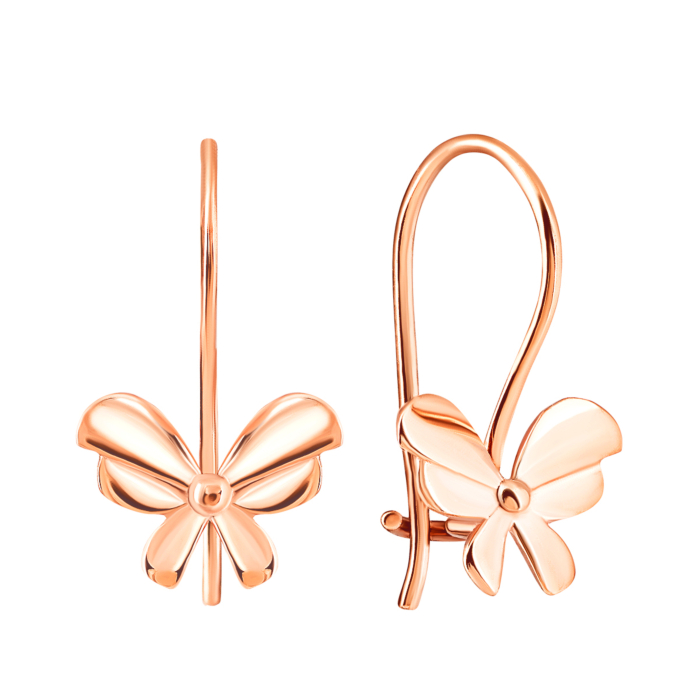 Золотые серьги Бантик. Артикул UG5с035
