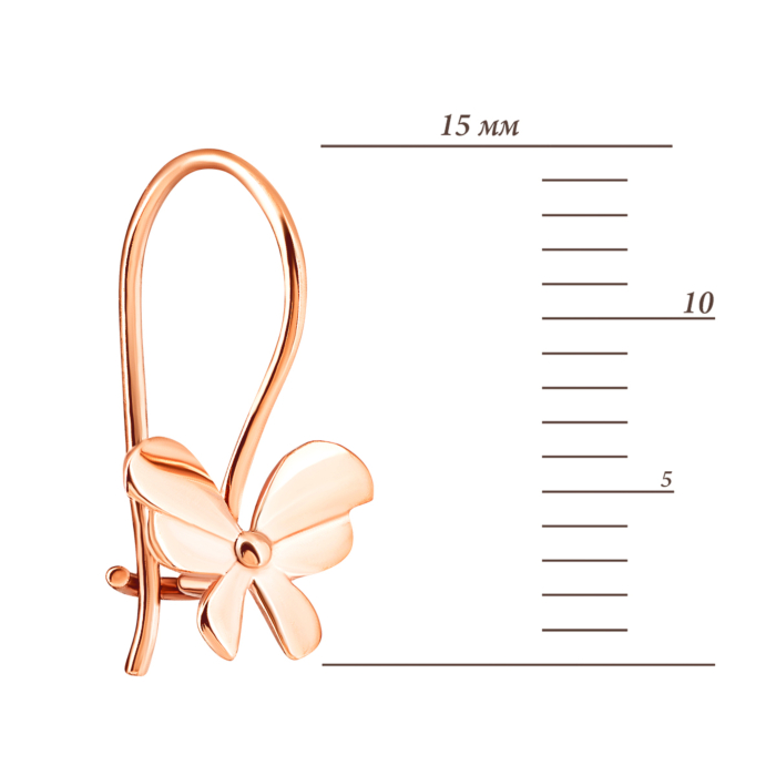 Золотые серьги Бантик. Артикул UG5с035