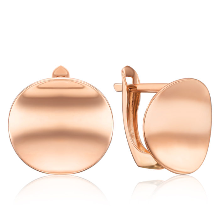 Золотые серьги без вставки. Артикул 02722/01/0