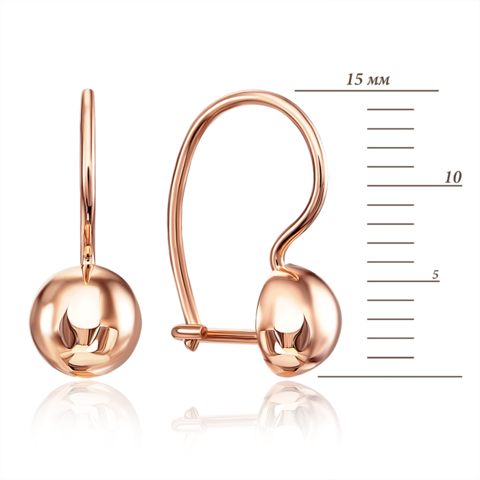 Золоті сережки без вставки. Артикул 02837/01/0