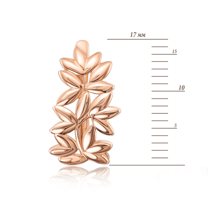 Золотые серьги без вставки. Артикул 22101/01/0