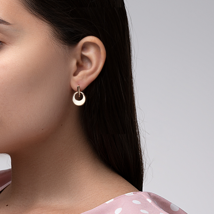 Золоті сережки без вставки. Артикул 22339/01/0