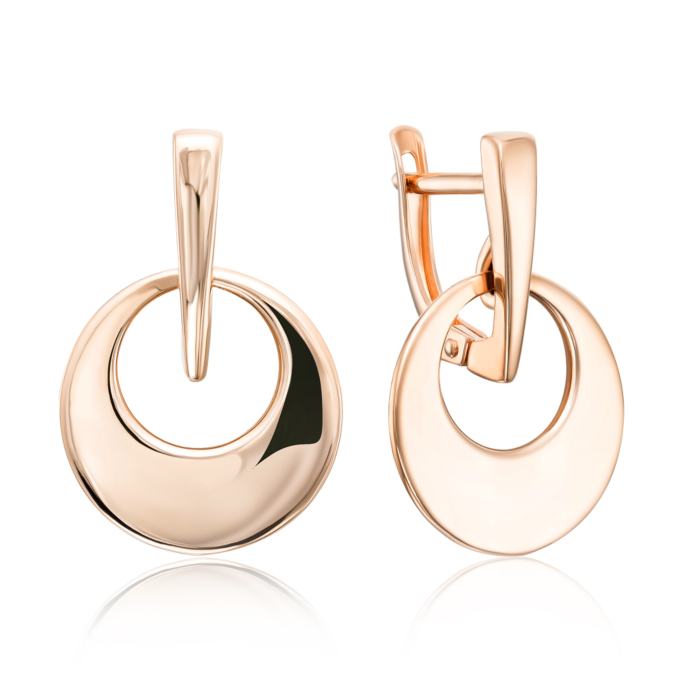 Золоті сережки без вставки. Артикул 22339/01/0