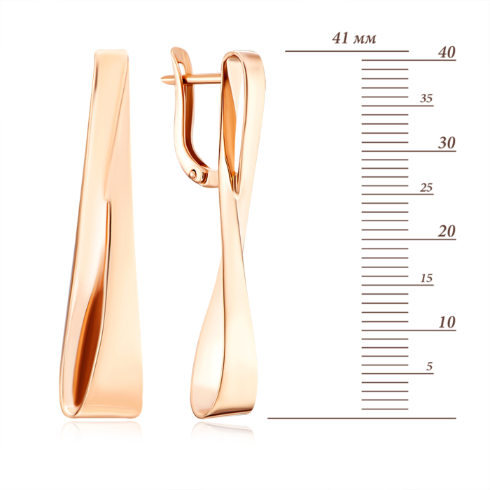 Золотые серьги без вставки. Артикул 22564/01/0