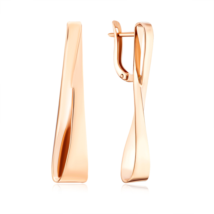 Золотые серьги без вставки. Артикул 22564/01/0