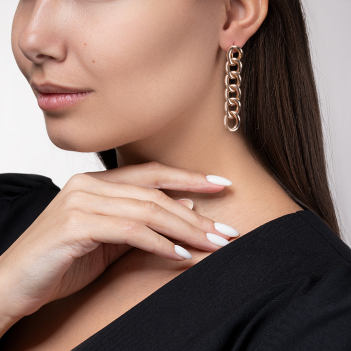 Золотые серьги без вставки. Артикул 22652/01/0