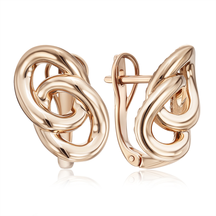 Золоті сережки без вставки. Артикул 22667/01/0