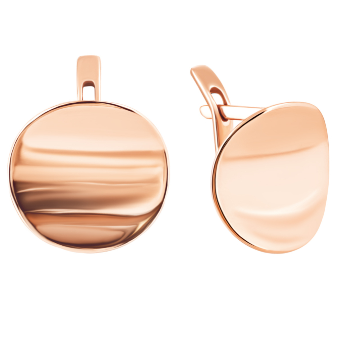 Золоті сережки без вставки. Артикул UG5СБ312и