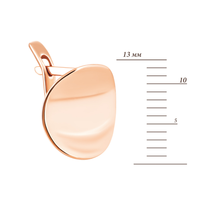 Золоті сережки без вставки. Артикул UG5СБ312и