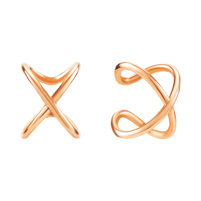 Золоті сережки-кафи. Артикул UG52/60/003