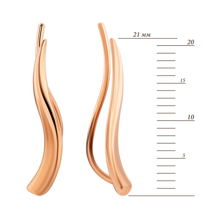 Золотые серьги-каффы.Артикул UG5200139210101