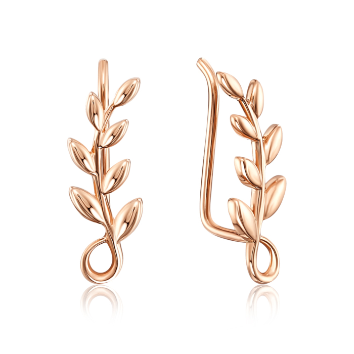 Золотые серьги-каффы без вставки. Артикул 22086/01/0