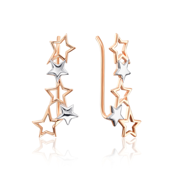 Золоті сережки кафи «Зірки». Артикул 22350/01/1