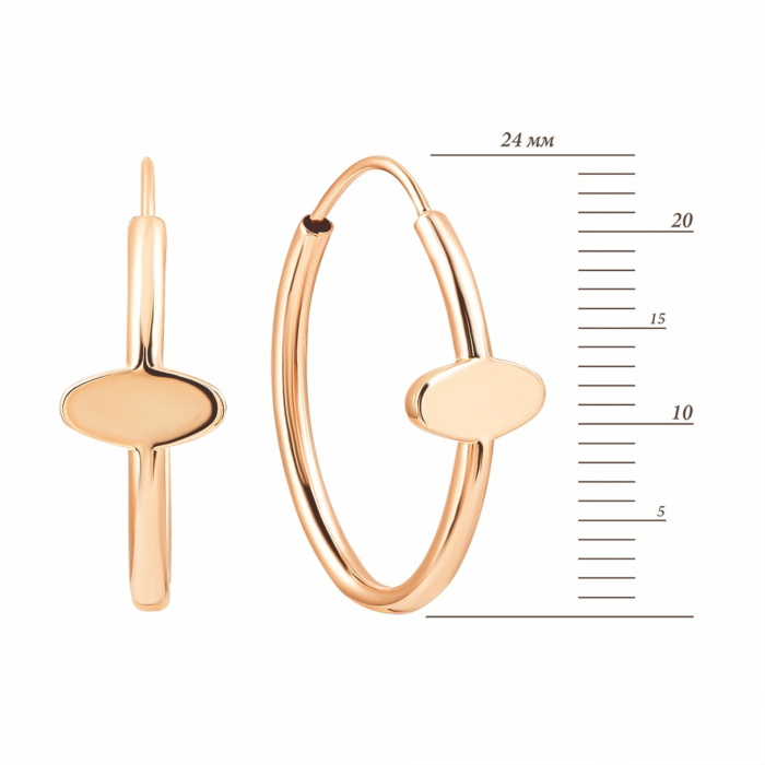 Золотые серьги-конго. Артикул UG52/40/025