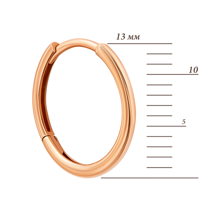 Золоті сережки-конго.Артикул UG52/40/079