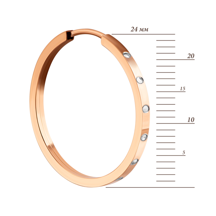Золотые серьги-конго.Артикул UG52111014104-2.5