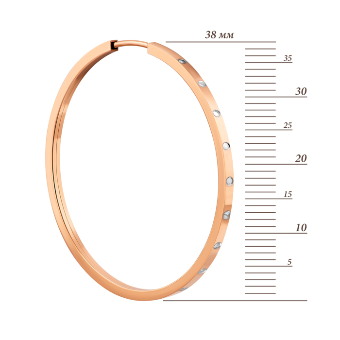 Золоті сережки-конго.Артикул UG52111014104-4