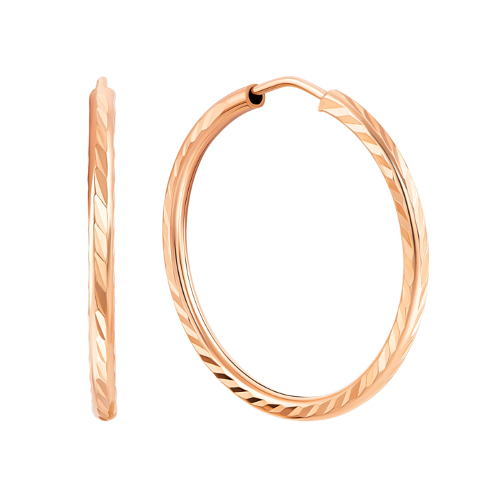 Золоті сережки-конго.Артикул UG52112016501-2.5