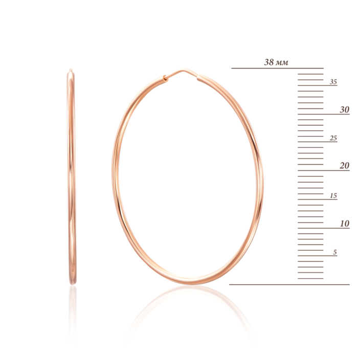 Золоті сережки-конго без вставки. Артикул 20811-4/01/0