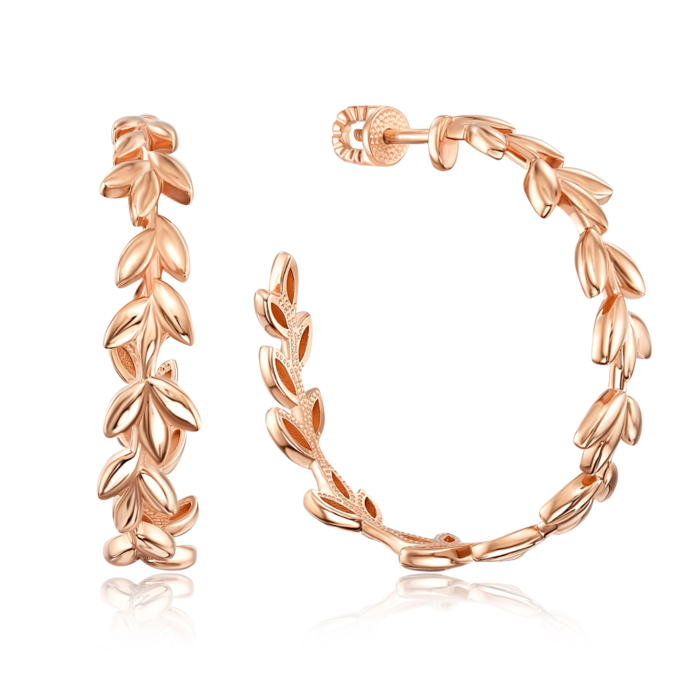 Золоті сережки-конго без вставки. Артикул 22149/01/0