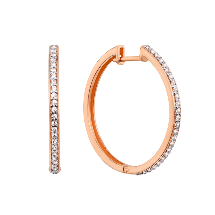 Золотые серьги-конго с фианитами (21820-3/01/1/13)