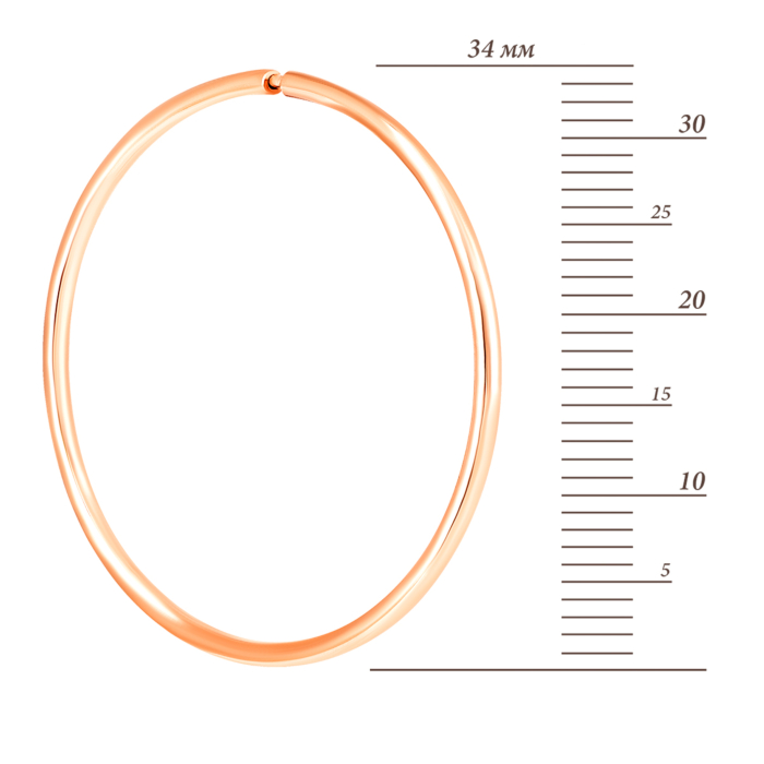 Золоті сережки-конго. Артикул UG5СБ014.8и