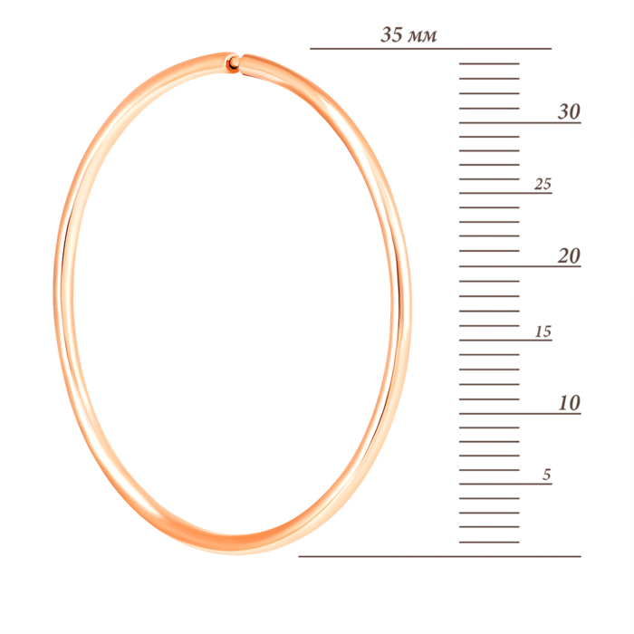 Золоті сережки-конго. Артикул UG5СБ014и