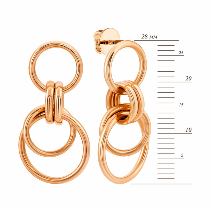 Золоті сережки-підвіски. Артикул UG52/50/318