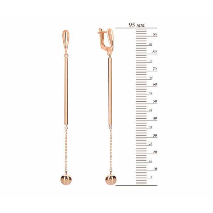 Золотые серьги-подвески. Артикул UG52/10/013