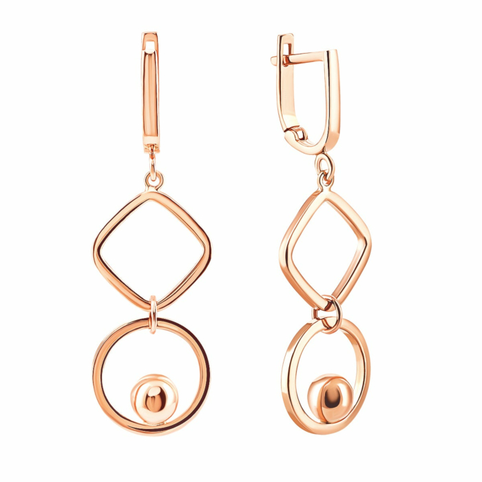 Золоті сережки-підвіски. Артикул UG52/10/032