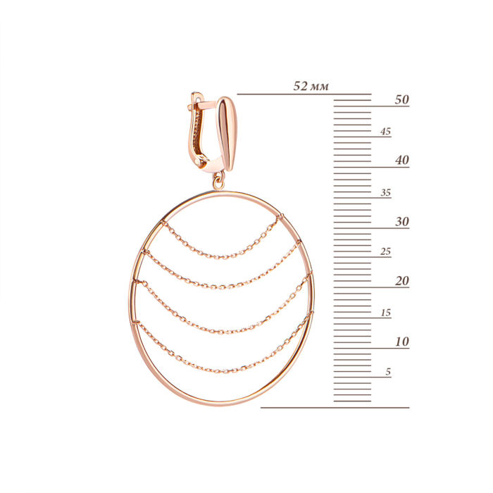 Золоті сережки-підвіски. Артикул UG52/10/036