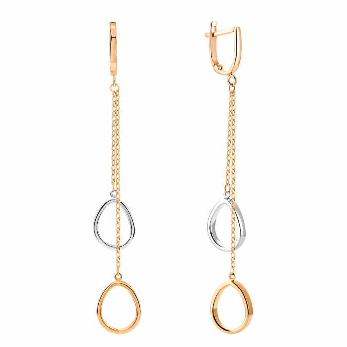 Золотые серьги-подвески. Артикул UG52/10/043