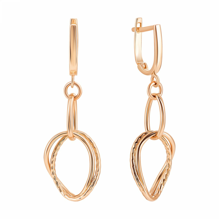 Золоті сережки-підвіски. Артикул UG52/10/061