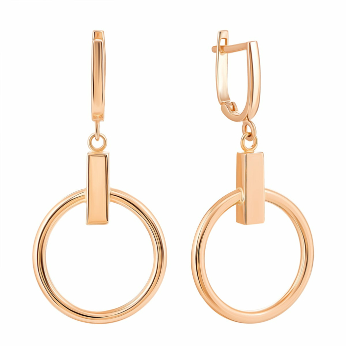 Золоті сережки-підвіски.Артикул UG52/10/078