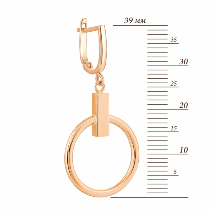Золоті сережки-підвіски.Артикул UG52/10/078