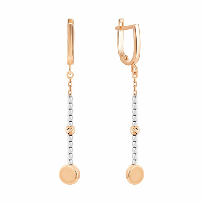 Золоті сережки-підвіски. Артикул UG52/10/088