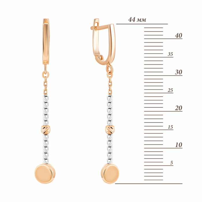 Золоті сережки-підвіски. Артикул UG52/10/088