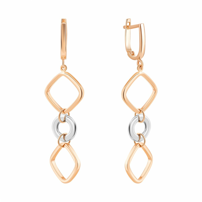 Золоті сережки-підвіски. Артикул UG52/10/089