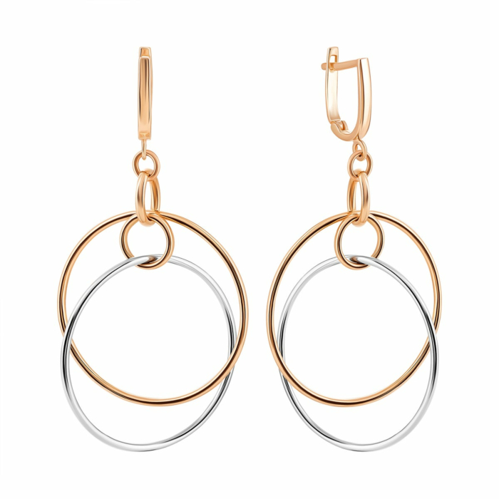 Золоті сережки-підвіски.Артикул UG52/10/090