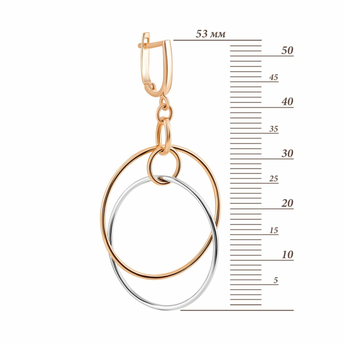 Золоті сережки-підвіски.Артикул UG52/10/090