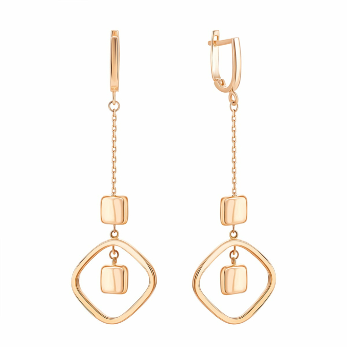 Золоті сережки-підвіски. Артикул UG52/10/103