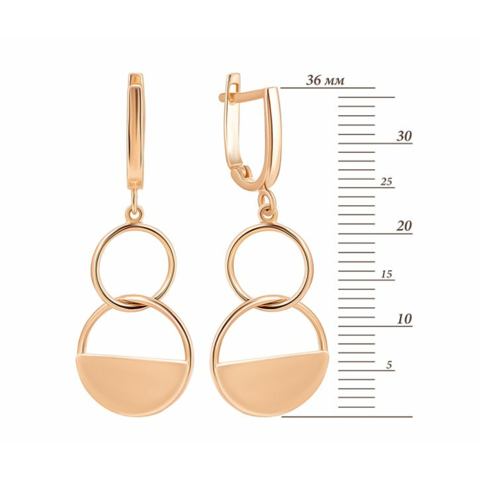 Золотые серьги-подвески. Артикул UG52/10/107