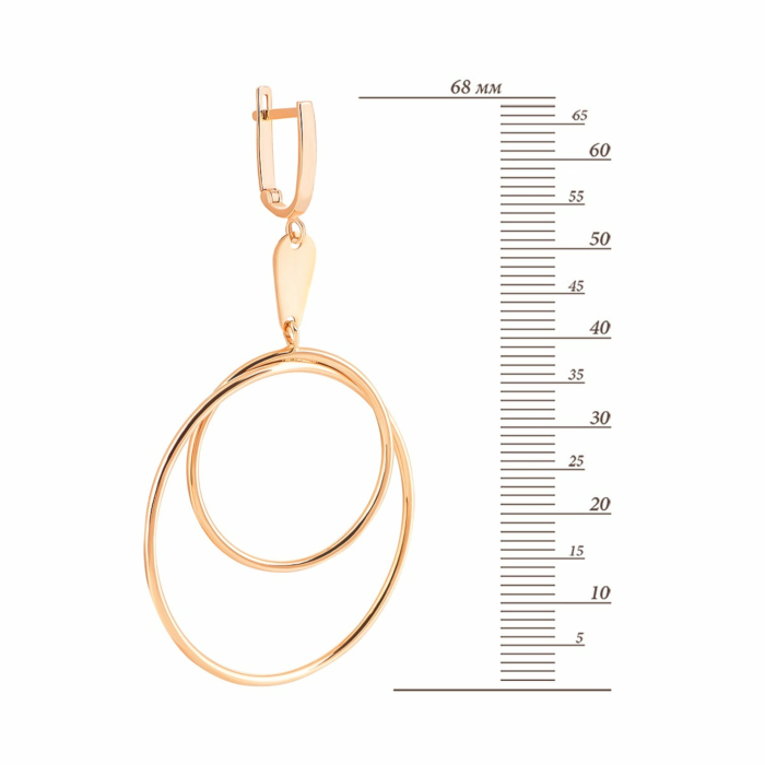 Золоті сережки-підвіски.Артикул UG52/10/111