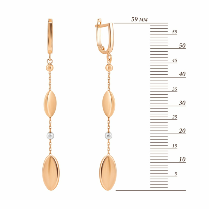 Золотые серьги-подвески. Артикул UG52/10/122