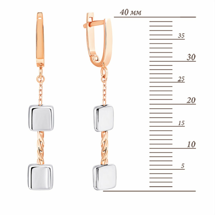 Золотые серьги-подвески. Артикул UG52/10/126