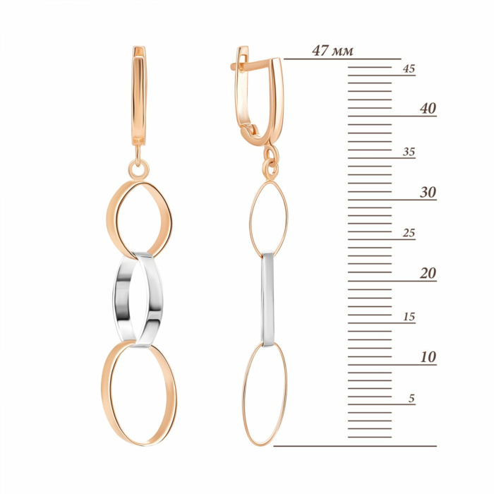 Золоті сережки-підвіски. Артикул UG52/10/138