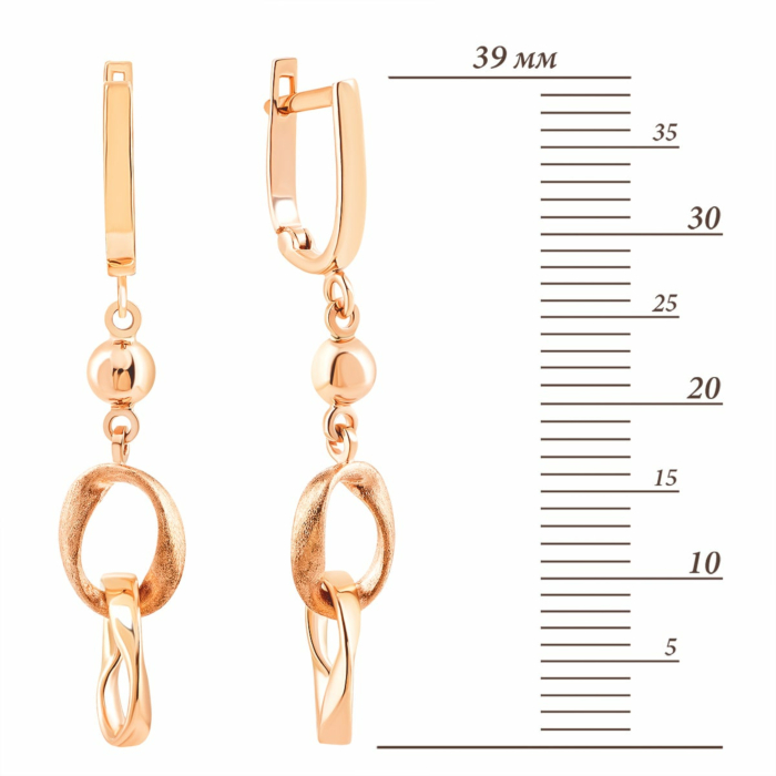 Золоті сережки-підвіски. Артикул UG52/10/152