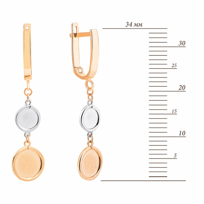 Золоті сережки-підвіски. Артикул UG52/10/153