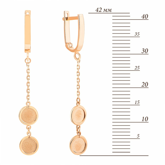 Золоті сережки-підвіски. Артикул UG52/10/156