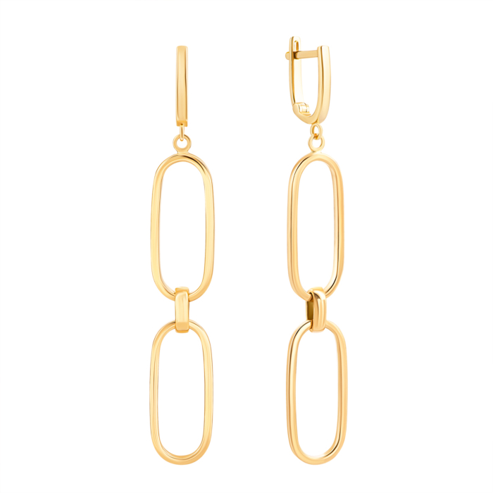 Золотые серьги-подвески.Артикул UG52/10/202/2